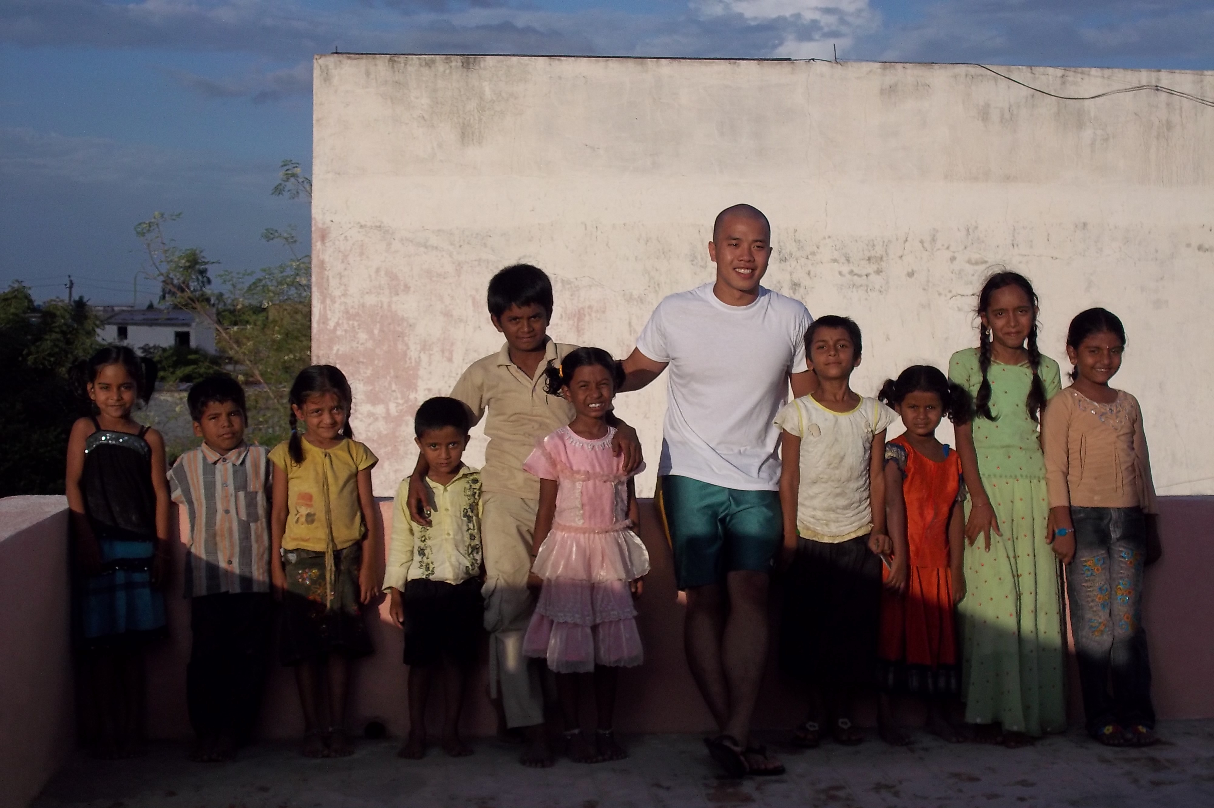 Neighborhood kids on a rooftop in Karnataka, India — 2011